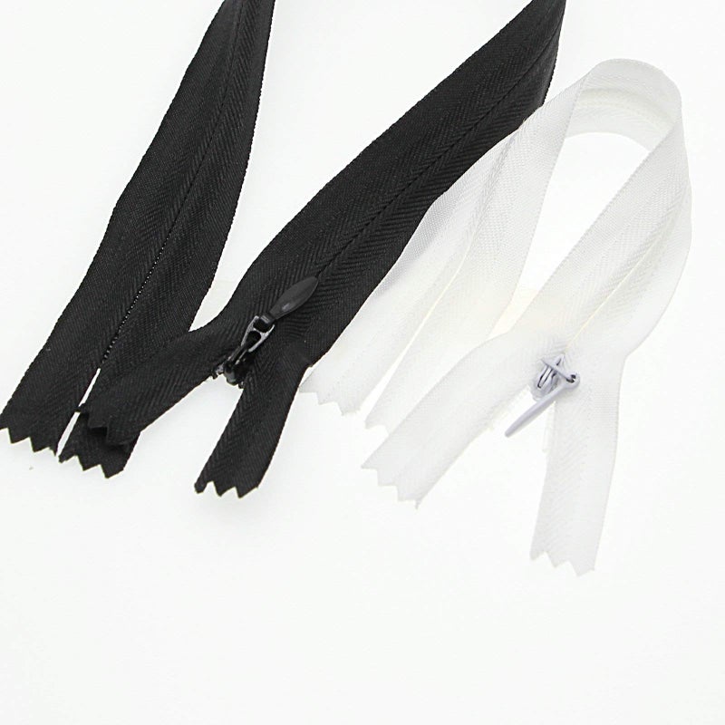 Leekayer 9"" Invisible Nylon Zipper for DIY Tailor Sewing Craft 10 PCS/Pack (Black&White,9 inch) - Image 1